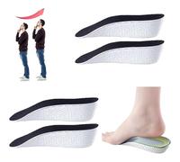 Height Increase Insoles for Men, Orthopedic High Pads, One Size Fits All, Relief Foot High Cushions (Black,1.5cm/0.59 in)