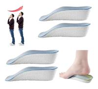 Height Increase Insoles for Men, Orthopedic High Pads, One Size Fits All, Relief Foot High Cushions (Blue,1.5cm/0.59 in)