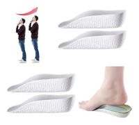 Height Increase Insoles for Men, Orthopedic High Pads, One Size Fits All, Relief Foot High Cushions (White,3.5cm/1.37 in)