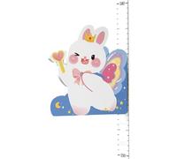 Height Measurement Ruler, 65-183cm Removable Wall Growth Chart with Magnetic Bunny Decoration, Cute Height Tracker for Boys Girls Bedroom Nursery School and Home Decor