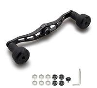 HEIGHTEN Poignée de moulinet de pêche 105 mm/120 mm avec bouton TPE de 24 mm pour Shimano Daiwa Abu Garcia Penn Kastking Lew's Baitcasting Reel Power Crank Accessoire (noir, 120 mm) (1161)