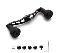 HEIGHTEN Poignée de moulinet de pêche 105 mm/120 mm avec bouton TPE de 24 mm pour Shimano Daiwa Abu Garcia Penn Kastking Lew's Baitcasting Reel Power Crank Accessoire (noir, 105 mm) (1166)