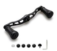 HEIGHTEN Poignée de moulinet de pêche 105 mm avec bouton de 19 mm pour Shimano Daiwa Abu Garcia Penn Kastking Lew's Baitcasting Reel Power Crank Accessoire (Noir) (1155)