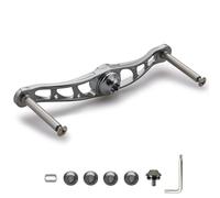 HEIGHTEN Poignée de moulinet de pêche sans bouton 105 mm/115 mm/120 mm/130 mm pour Shimano Daiwa Baitcasting Reel Power Handle Manivelle Accessoire (argent, 105 mm) (0120)