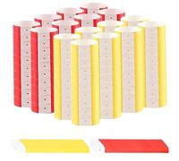 HEIHAK Lot de 1000 bracelets en papier pour événements, entrée fluo, festival pour foires de concert, fêtes, festivals de musique, concours majeurs (rouge, jaune), 9.8 inches, Papier