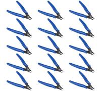HEIHAK Lot de 15 mini pinces coupantes latérales de 170 fils, 12,7 cm, pour travaux électroniques, bijoux, bleu