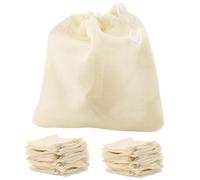 HEIHAK Lot de 200 petits sacs en mousseline de coton réutilisables avec cordon de serrage pour filtrer le thé, le café, les épices - 8 x 10 cm