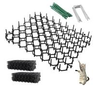 HEIHAK Lot de 24 pics pour chat - 15,5 x 20 cm - En plastique - Avec 24 pointes en U et 40 attaches - Pour intérieur ou extérieur, jardin, balcon