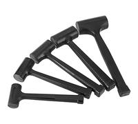 HEIHAK Lot de 5 marteaux à percussion mort, 0,2 kg, 0,5 kg, 0,7 kg, 0,9 kg, 1,4 kg, maillet en caoutchouc résistant aux rebonds avec poignée antidérapante, design non marquant et non étincelant