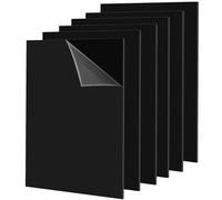 HEIHAK Lot de 6 feuilles A3 en plexiglas noir, 2 mm d'épaisseur, feuille acrylique avec film de protection pour impression, artisanat, peinture, affichage, cadre photo
