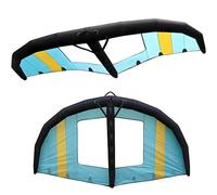 HEIHEIZI Aile de Kitesurf Gonflable Premium pour Débutants et Pros - Fabriquée en Tissu Polyester Ripstop Haute Ténacité, Voile D'hydrofoil Durable avec Fenêtre, Comprend Un Sac à Dos 6㎡