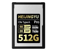HEIJINGYU Carte mémoire CFexpress 512 Go Pro Series de type A, jusqu'à 800 Mo/s en lecture et 780 Mo/s en écriture pour enregistrement 4K 120p, 8K 30p pour appareils photo Alpha et FX
