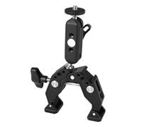 Heilanole Adaptateur de Pince pour CaméRa à Deux TêTes SphéRiques Rotatives C1FD, Connexion Griffe Froide, Compatible avec Les Smartphones et Les CaméRas d'action