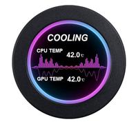 Heilanole DIY Couvrant L'Écran Rond de 2,1 Pouces Affichage LCD IPS pour AIDA64 360 Refroidissement à Eau PC CPU GPU Moniteur Noir