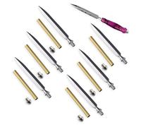 Heilanole Ouvre-Lettres Finition Chrome, Lot de 6 Pièces pour la Création de Fournitures de Bureau et de Classe DIY