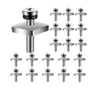 Heilanole Premium 20 Pcs Combo de Vis et Plaque en Acier Inoxydable, Joints Toriques Inclus pour Planche de Paddle et Longboard