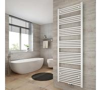 Heilmetz 1800 x 600 mm Sèche Serviettes à Eau Chaude, 860W Radiateur Chauffe Serviette Salle de Bain, Méthode de Chauffage - Eau Chaude,Chauffe Serviettes à température constante, Blanc