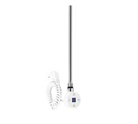 Heilmetz Élément Chauffant 1200W avec Thermostat pour seche Serviette Electrique, Chauffage Électrique avec Température Réglable et Fonction Chronométrage,Design Blanc,en Acier Inoxydable