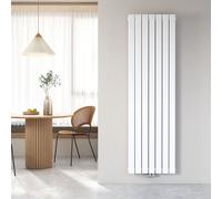 Heilmetz Radiateur à panneaux verticaux Radiateur plat double couche raccord central Chauffage pour salon chambre à coucher blanc 180x54cm