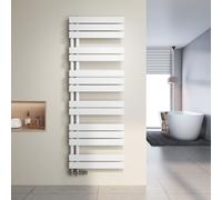 Heilmetz Radiateur sèche-serviettes Radiateur design avec raccordement à gauche ou à droite Raccord central Latéral Blanc 138.5x50cm 661w