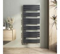 Heilmetz Seche Serviette 1385 x 600 mm,Anthracite,Seche Serviette Eau Chaude radiateur seche Serviette Salle de Bain Plat