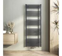 Heilmetz Seche Serviette Eau Chaude 160 x 60 cm,Anthracite, Radiateur Chauffe Serviette Salle de Bain,Méthode de Chauffage - Eau Chaude,seche Serviette Salle de Bain