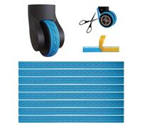 Heiluxe Housse de protection en silicone pour roue de valise, protection silencieuse, bleu, Silencieux, imperméable, résistant à l'usure