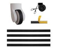 Heiluxe Housse de protection en silicone pour roue de valise, protection silencieuse, Noir A, Silencieux, imperméable, résistant à l'usure