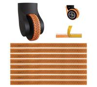 Heiluxe Housse de protection en silicone pour roue de valise, protection silencieuse, Orange, Silencieux, imperméable, résistant à l'usure