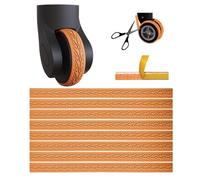 Heiluxe Housse de protection en silicone pour roue de valise, protection silencieuse, Orange, Silencieux, imperméable, résistant à l'usure