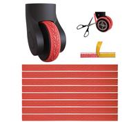 Heiluxe Housse de protection en silicone pour roue de valise, protection silencieuse, Rouge, Silencieux, imperméable, résistant à l'usure