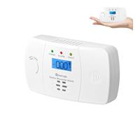 Heiman Détecteur de Monoxyde de Carbone Détecteur de CO avec Batterie échangeable et Bouton de Test et Voyant d'état LED, Capteur 10 Ans