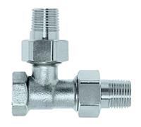 Heimeier bypass match0 4154-02.000 Rp 2000 / 2xR 2000 / 2, laiton nickelé, embout à vis Ø 15mm