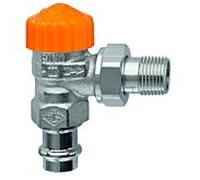 Heimeier Corps de vanne thermostatique Eclipse 3941-15.000 R 2000 / 2, raccord à sertir 15 mm, d'angle, bronze nickelé