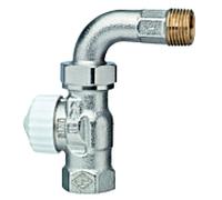 Heimeier Corps de vanne thermostatique V-exact II 3756-02.000 Rp 2000 / 2xR 2000 / 2, passage 2000 , nickelé bronze, avec raccord 2000 coudé