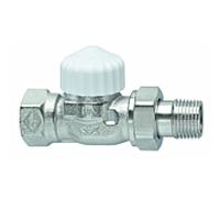 Heimeier Corps de vanne thermostatique V-exact II 9104-01.000 Rp 3 / 8xR 3/8, passage droit, nickelé bronze, préréglage continu