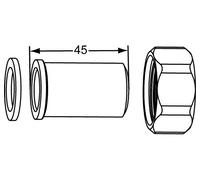 Heimeier Divers Vis M.Soudage Mamelons 41,8 MM, pour Dn 32, Joint Plan