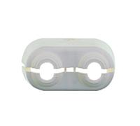 Heimeier Duolux double rosace 3800-00.093 plastique blanc, divisible au milieu, pour distributeurs de tuyaux