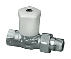 Heimeier Mikrotherm 012 202 500 DN 15, laiton rouge, volant nickelé blanc