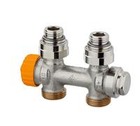 Heimeier Multilux eclypse afc robinet de radiateur R1/2 droit orange 386502000