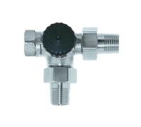 Heimeier corps de vanne thermostatique à trois voies 4151-02.000 Rp 2000 / 2xR 2000 / 2, gauche, 2000 vis 2000 / 2 ", bronze nickelé