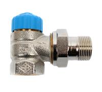 corps de vanne thermostatique Heimeier 2241-03.000 Rp 3 / 4xR 3/4, angle, bronze nickelé, faible résistance