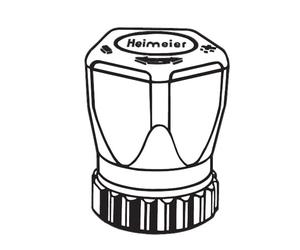 Heimeier Universal Tête à réglage manuel, 2001-00.325,