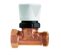 Heimeier Vorlauf-Regulierventil Rp 1/2 IG X Gramme 3/4 Ag, Avec Bauschutzkappe