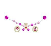 Heimess Hochet pour Landau - Ours avec Coeur - Rose
