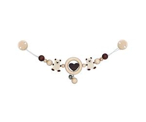 Heimess Ours Nature Chaîne de Poussette avec Hochet Multicolore
