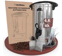 Heimfleiss® Machine à Vin Chaud 10 L en Acier Inoxydable 1500 W | Marmite à Vin Chaud avec Robinet, Thermostat et Protection Surchauffe | Distributeur Eau Chaude et Boissons Chaudes | Percolateur Cafe