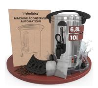 Heimfleiss® Machine à Vin Chaud Inox 6,8L 1500 W | Marmite Vin Chaud avec Robinet, Thermostat et Bac d’Égouttage | Distributeur Eau Chaude | Percolateur Cafe | Distributeur Boissons Chaudes Inoxydable