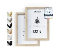 Heimlich® - Cadre photo - 13 x 18 cm, chêne, lot de 2 - Cadres photo moyens avec plastification - Montage mural ou à poser