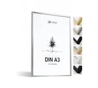 Heimlich® - Cadre photo - A3 29,7 x 42 cm, aluminium, argenté - Cadres pour affiches - Montage mural uniquement